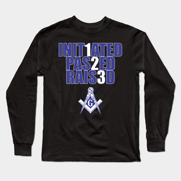 Iniated Passed Raised Blue & White Long Sleeve T-Shirt by Brova1986